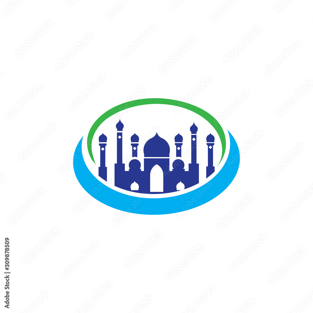 islamic mosque logo vector icon template islamic mosque logo vector icon template