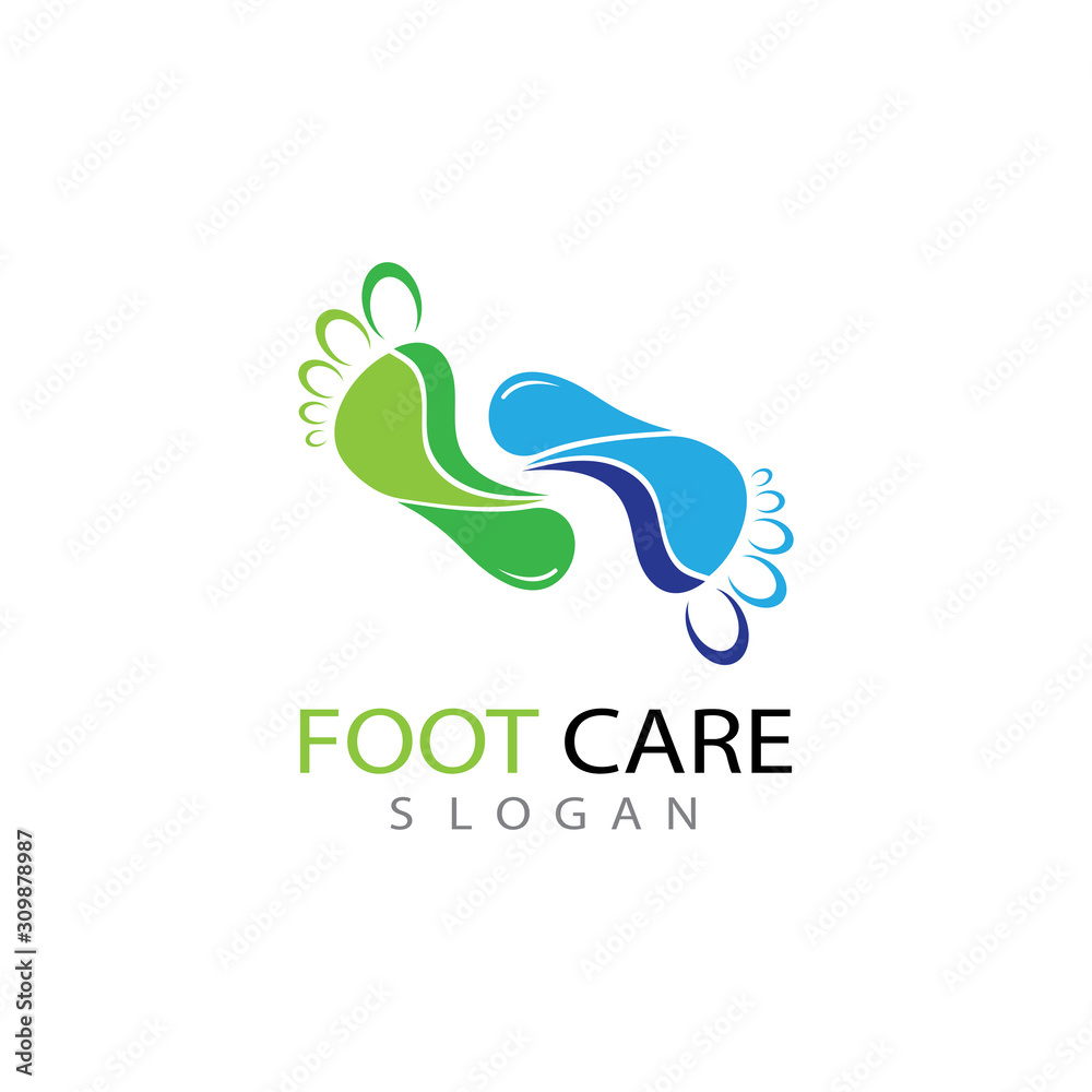 Fototapeta premium foot Logo Template vector illustration