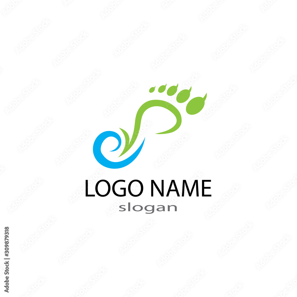 foot Logo Template vector illustration