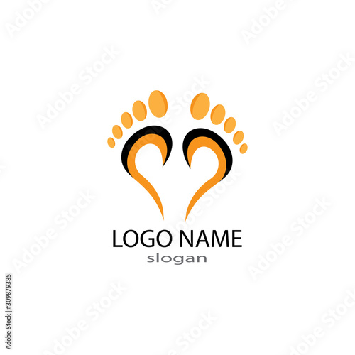 foot Logo Template vector illustration