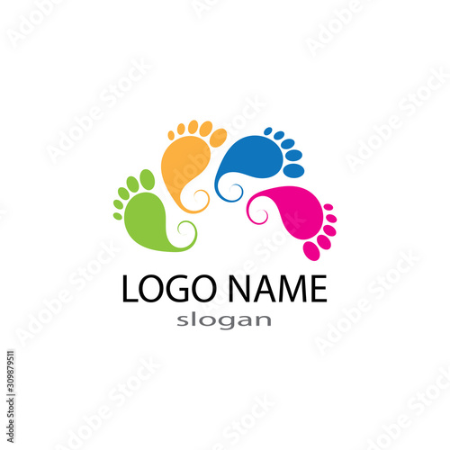 foot Logo Template vector illustration