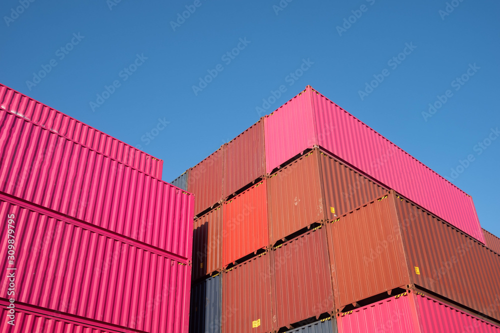 Fototapeta premium Container stack In the cargo yard