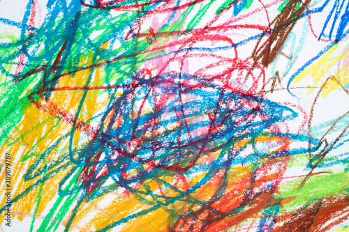 Colorful background drawn with chalk and paper to be used as illustrations of various media.