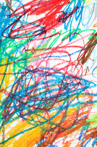 Colorful background drawn with chalk and paper to be used as illustrations of various media.