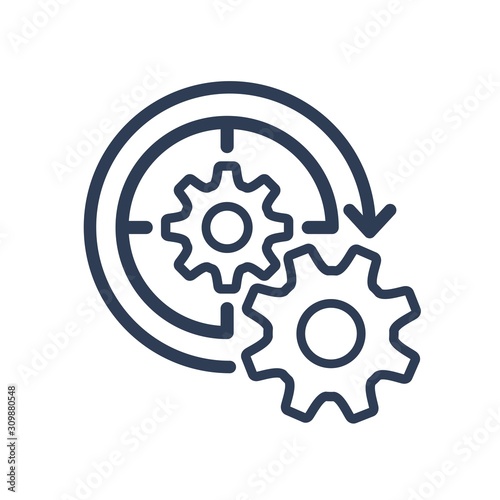 Connect new features. Equipment.Vector linear icon on a white background.