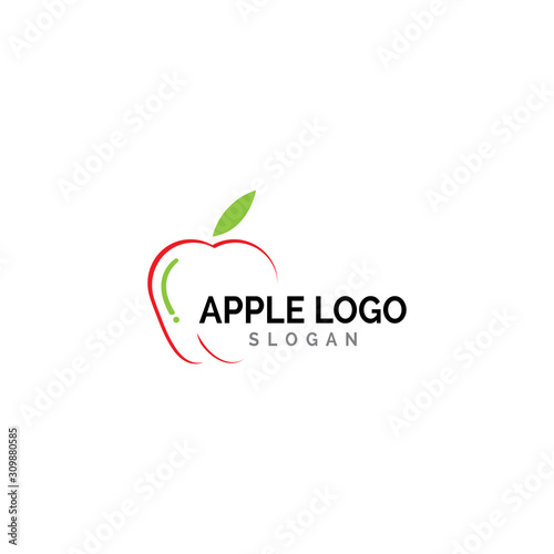 Apple vector illustration design icon logo template