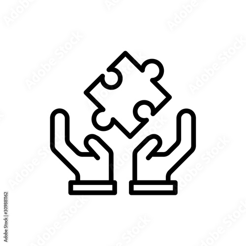 Simple solution line icon.