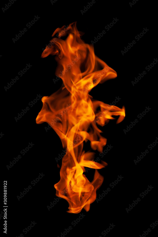 Fire and burning flame isolated on dark background for graphic design purpose Fire and burning flame isolated on dark background for graphic design purpose