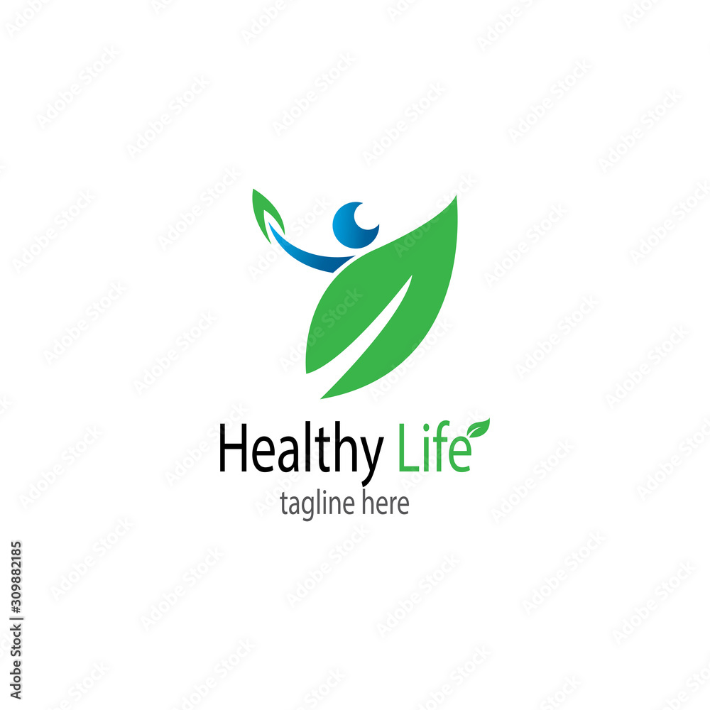 Fototapeta premium Human character logo sign illustration vector design