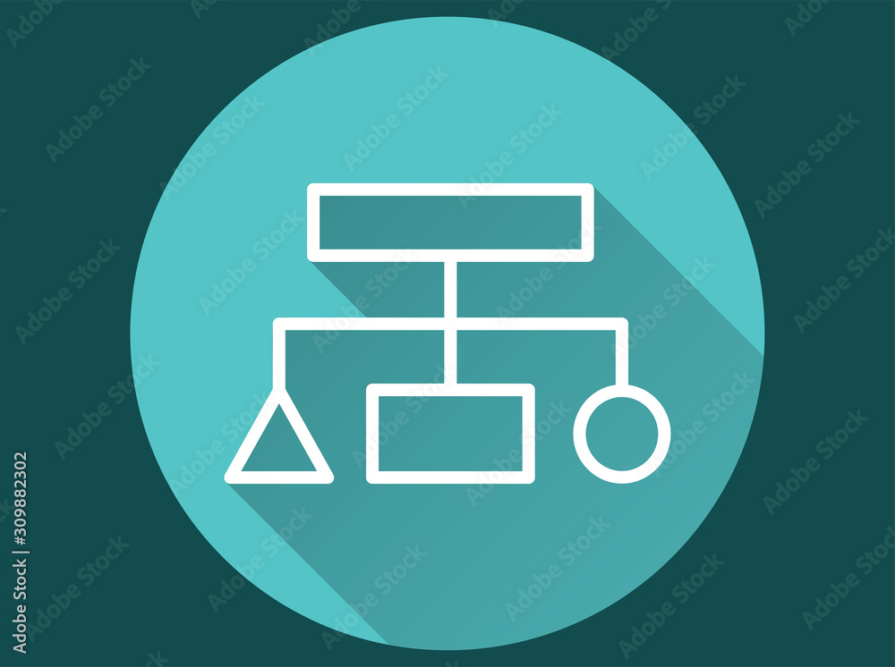 Algorithm icon for graphic and web design. Algorithm icon for graphic and web design.