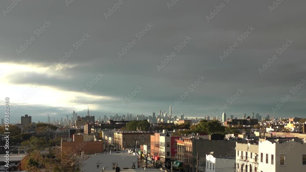 Manhattan skyline, as seen from a rooftop in Brooklyn, New York, 29th October 2018
Manhattan skyline, as seen from a rooftop in Brooklyn, New York, 29th October 2018