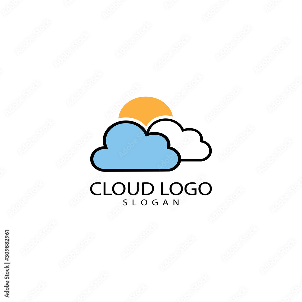 cloud logo design template vector icon cloud logo design template vector icon