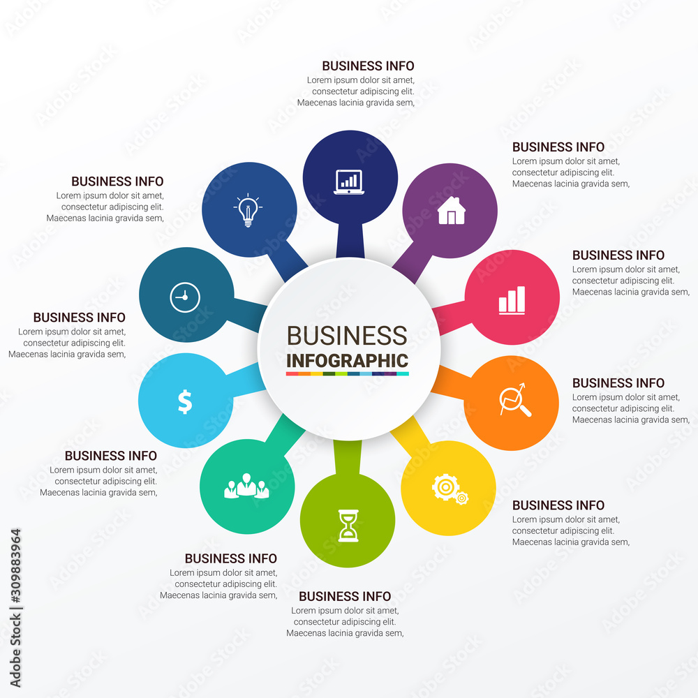 Naklejka premium Unique infographics Template