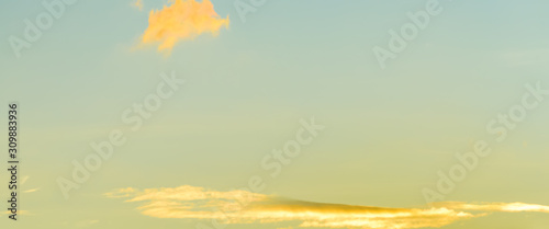 Beautiful romantic louds isolated against pastel skies