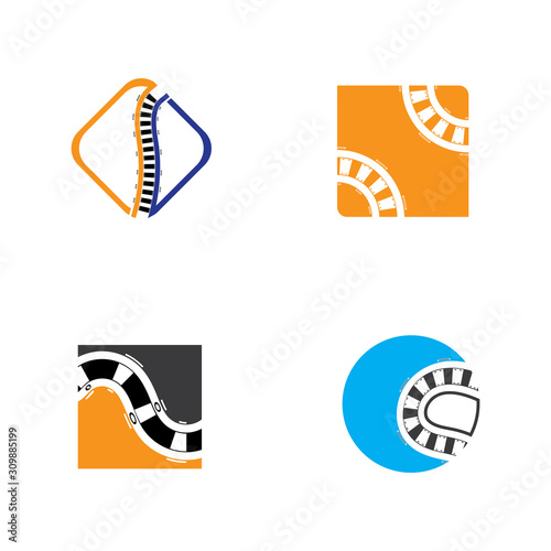 railway vector icon design template illustration