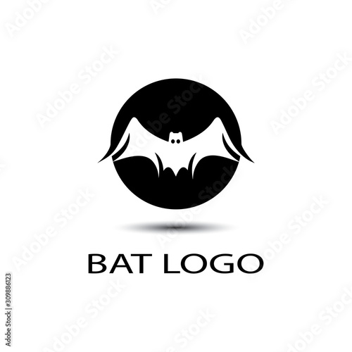 bat open wings flying concept elements icon photo