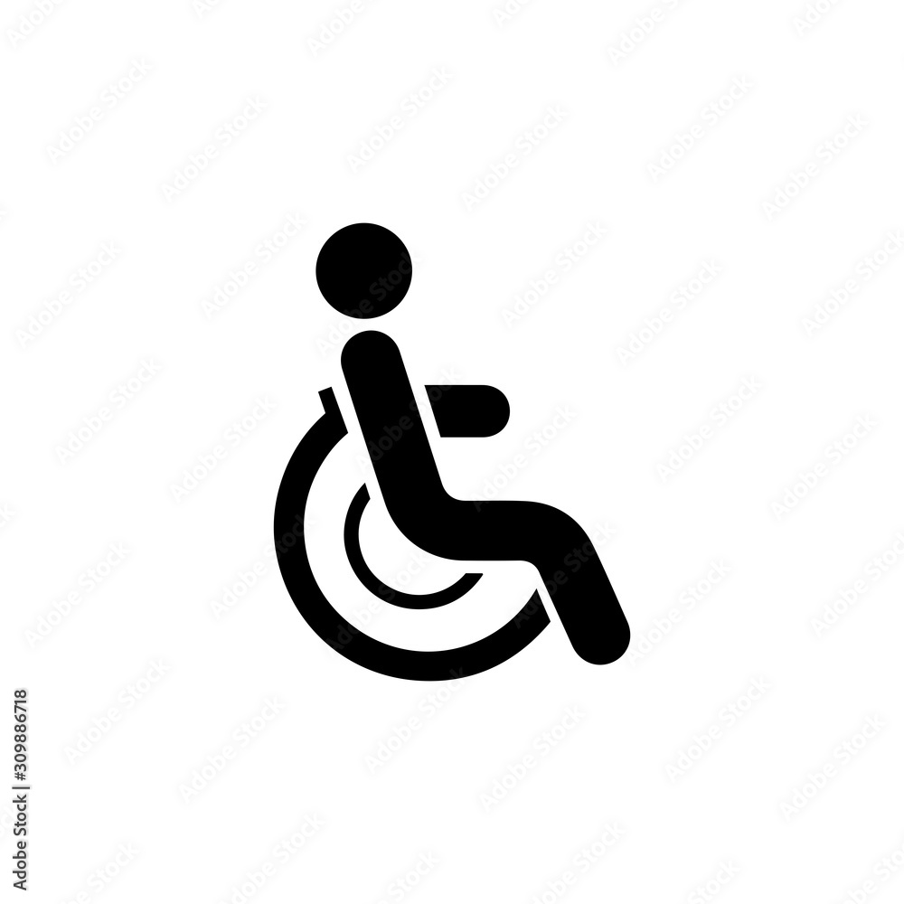 Disabled icon illustration isolated vector sign symbol Disabled icon illustration isolated vector sign symbol