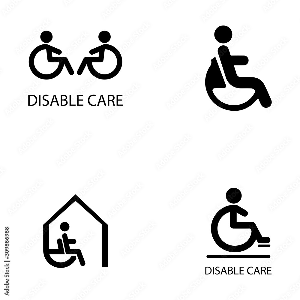 Disabled icon illustration isolated vector sign symbol Disabled icon illustration isolated vector sign symbol