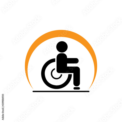 Disabled icon illustration isolated vector sign symbol