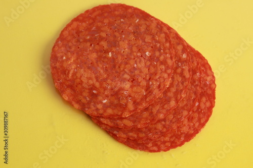 slices of chorizo from Pamplona