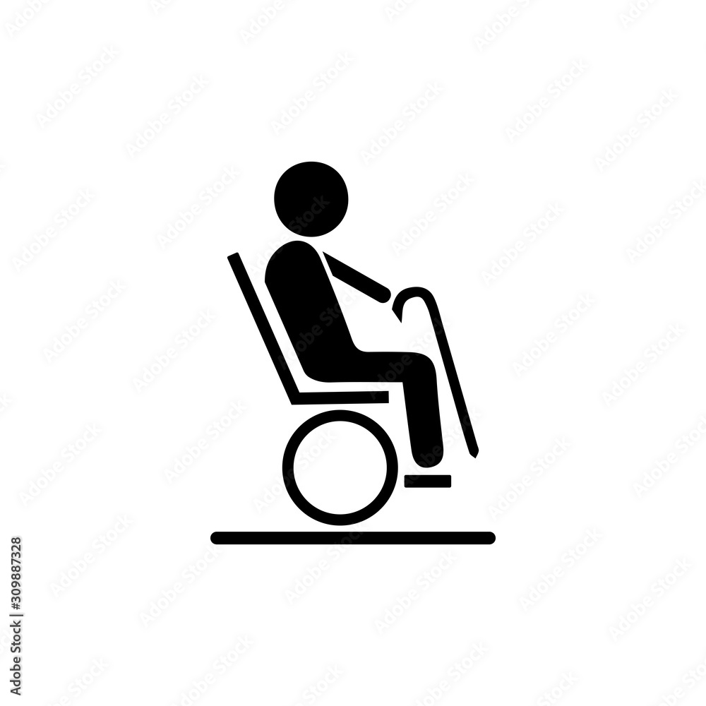 Disabled icon illustration isolated vector sign symbol