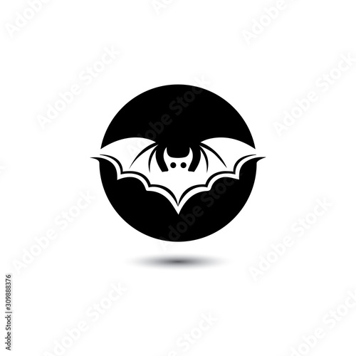 bat open wings flying concept elements icon photo