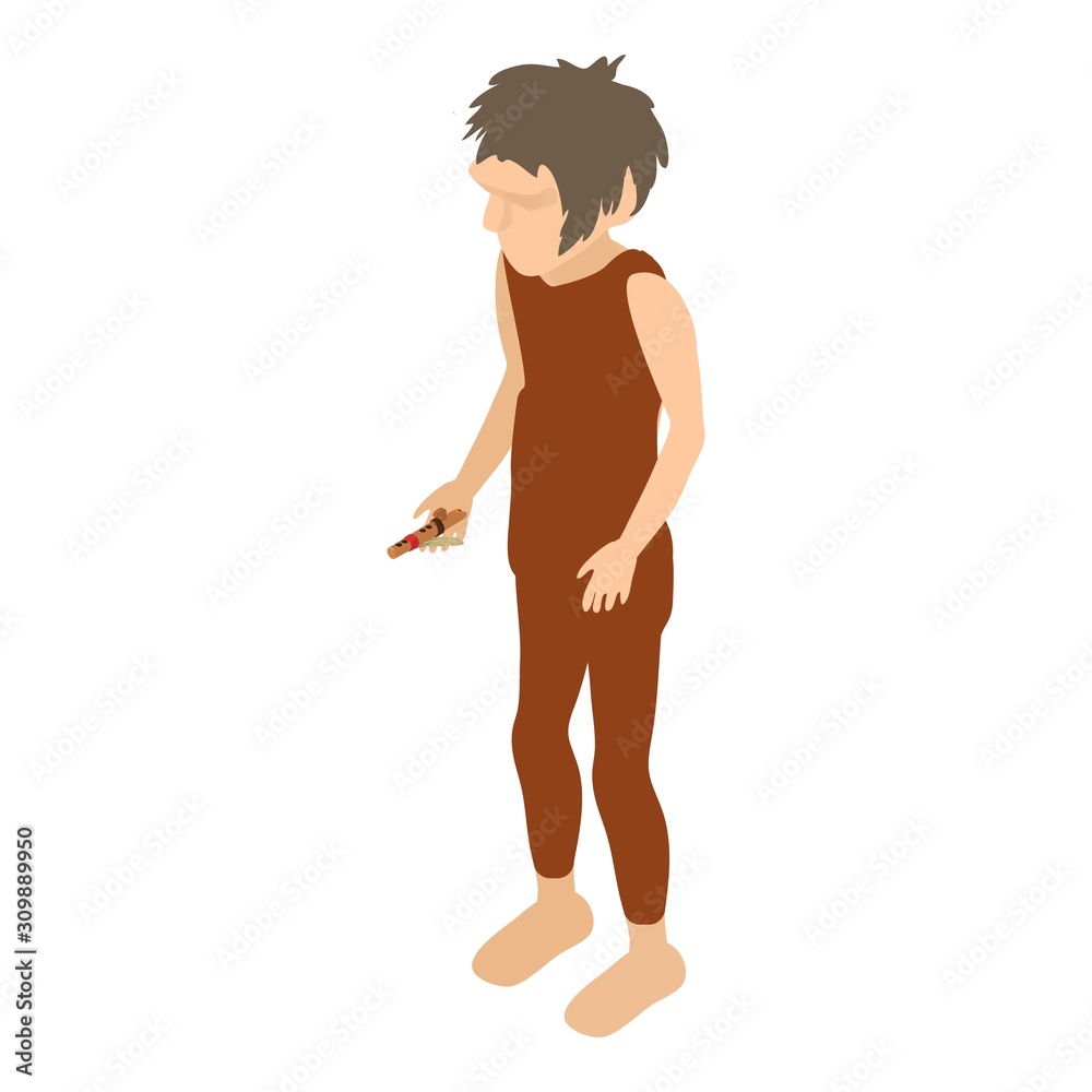 Fototapeta premium Cro magnon icon. Isometric illustration of cro magnon vector icon for web
