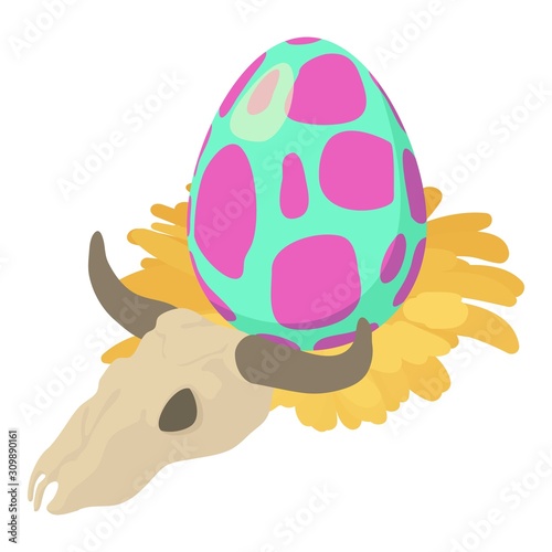 Prehistoric period icon. Isometric illustration of prehistoric period vector icon for web