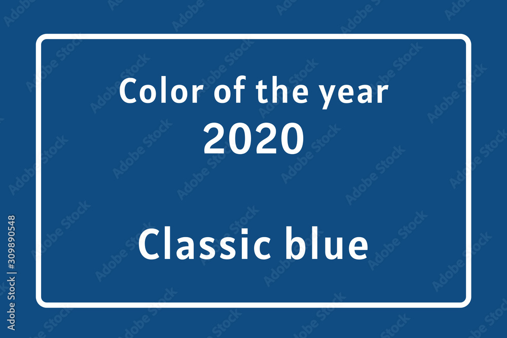 Blue banner color of the year 2020.