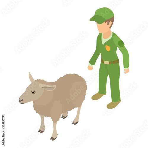 Veterinary care icon. Isometric illustration of veterinary care vector icon for web