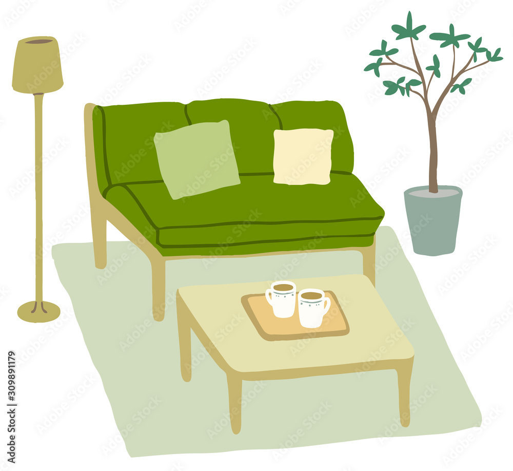 リビングルーム イラスト Stock Vector Adobe Stock