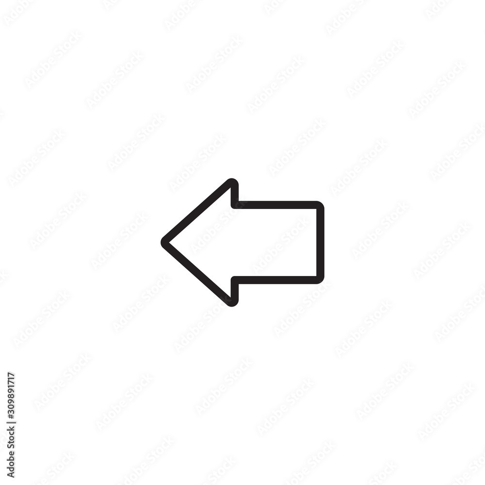 Left arrow icon symbol vector illustration Left arrow icon symbol vector illustration