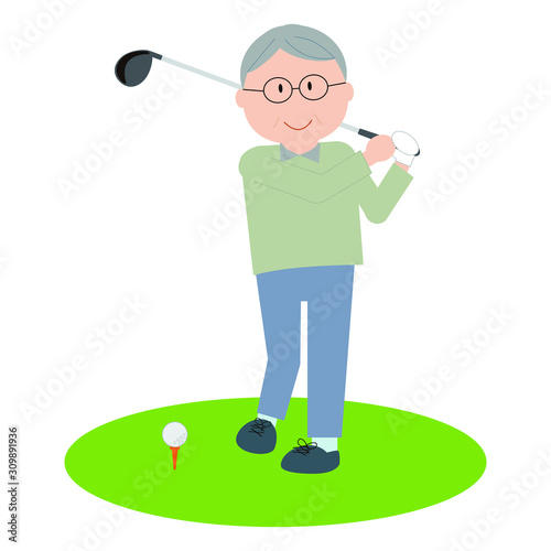 golf, old man