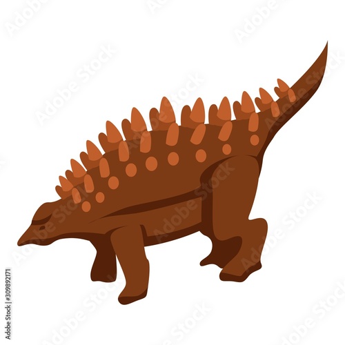 Fototapeta Naklejka Na Ścianę i Meble -  Nature dinosaur icon. Isometric of nature dinosaur vector icon for web design isolated on white background
