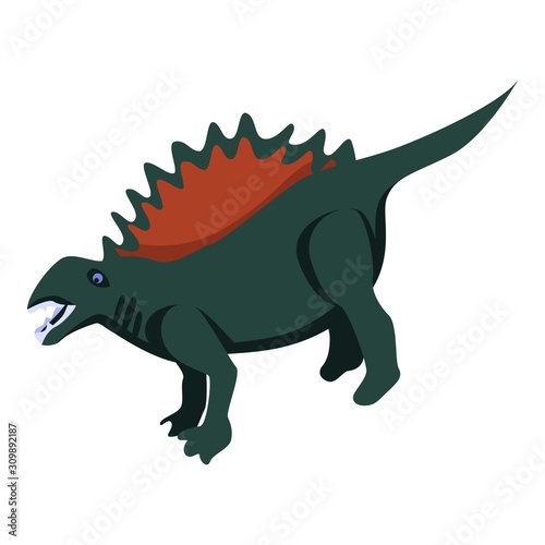 Museum dinosaur icon. Isometric of museum dinosaur vector icon for web design isolated on white background © ylivdesign