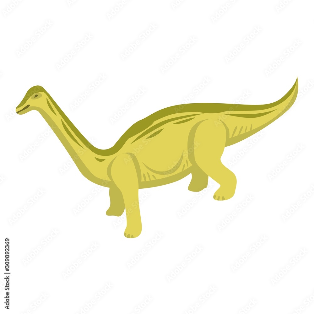 Naklejka premium Herbivorous dino icon. Isometric of herbivorous dino vector icon for web design isolated on white background