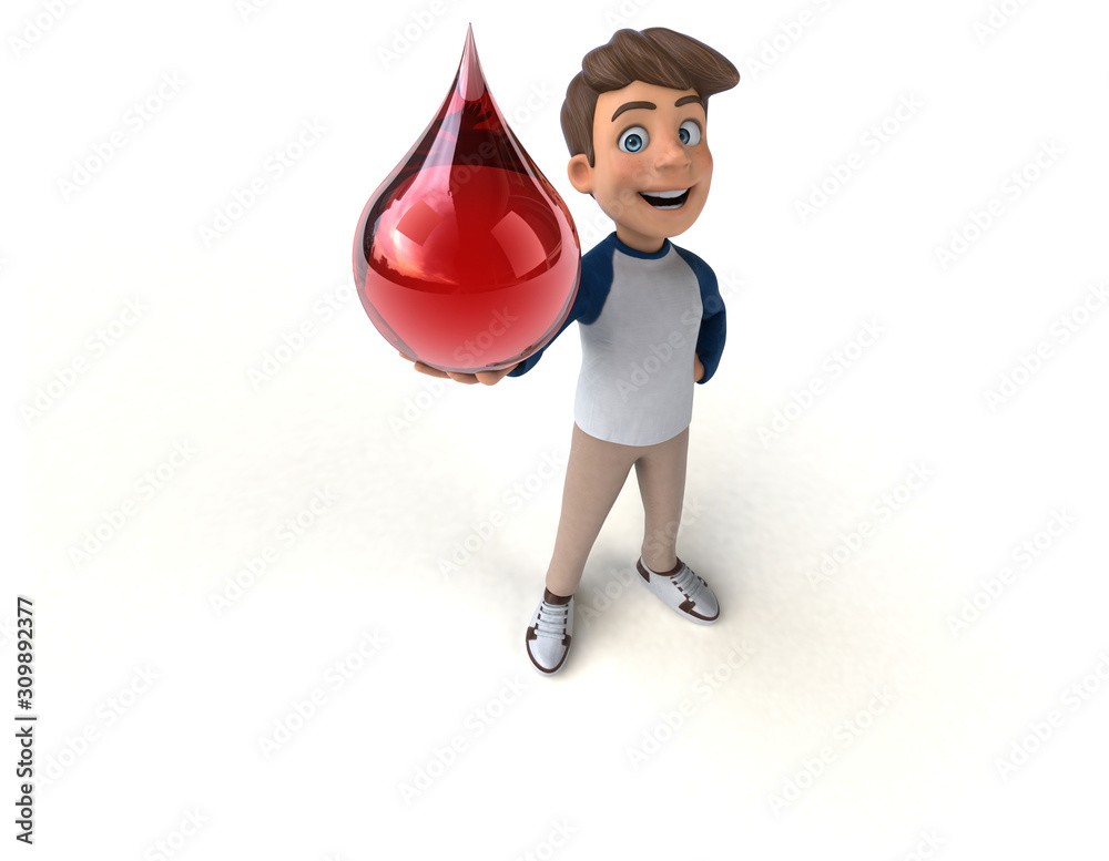 3D cartoon character fun teenager 3D cartoon character fun teenager