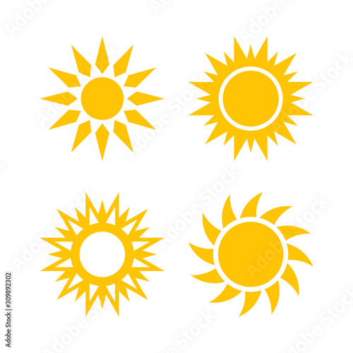 Sun icon set. isolated vector illustration. Use for admin panels, websites, interfaces, mobile apps. Sun sign symbol vector border