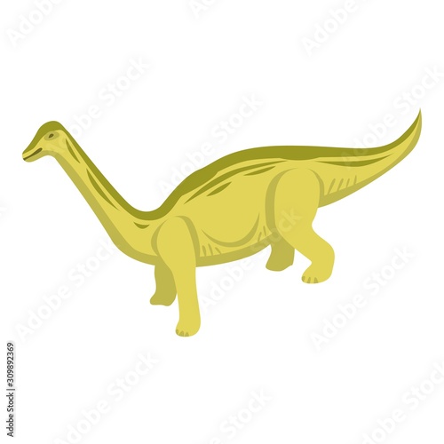 Herbivorous dino icon. Isometric of herbivorous dino vector icon for web design isolated on white background © ylivdesign