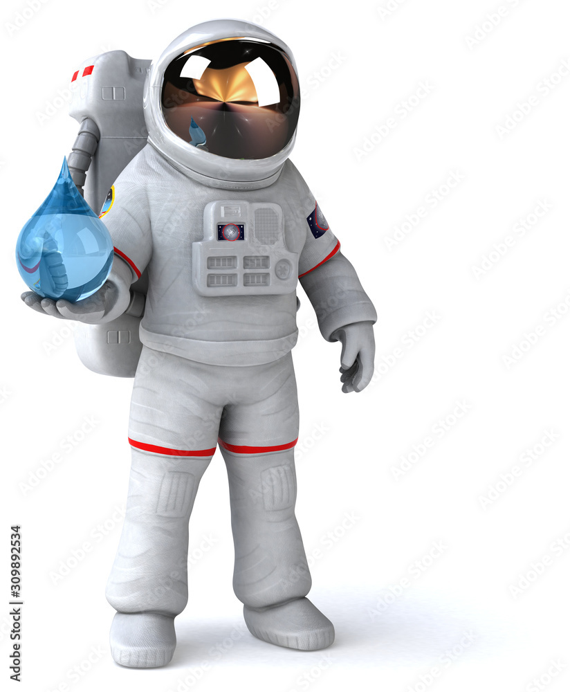 Naklejka premium Fun astronaut - 3D Illustration