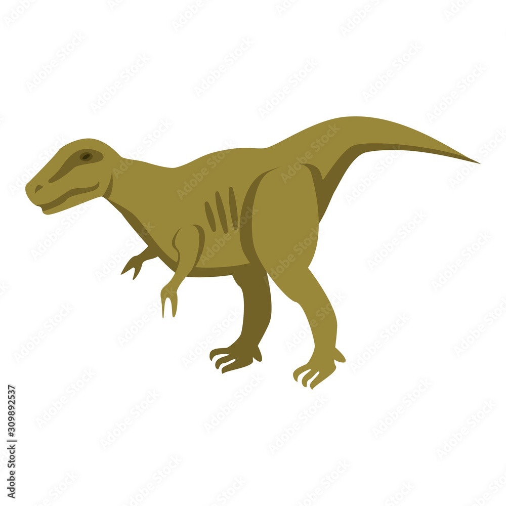 Predator green dino icon. Isometric of predator green dino vector icon for web design isolated on white background