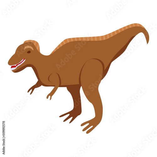 Carnivore dinosaur icon. Isometric of carnivore dinosaur vector icon for web design isolated on white background © ylivdesign