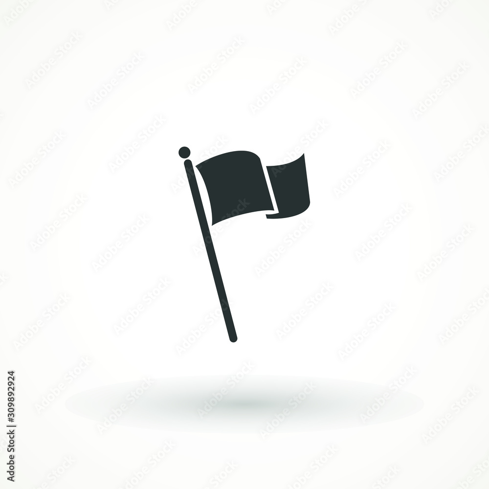 Flag point vector icon on white background. Flat vector flag point icon symbol sign from modern education for mobile concept and web apps design.