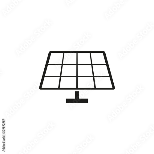 Solar panel icon. Vector illustration, flat design