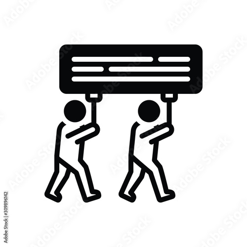 Black solid icon for demonstration 