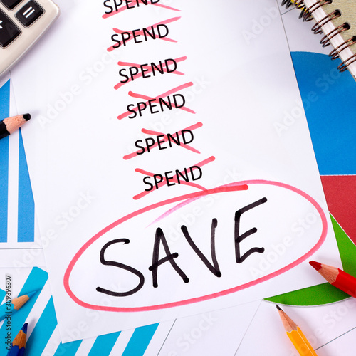 Spending and saving message