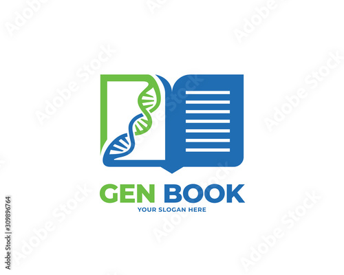 gen book design logo vector, education design concept