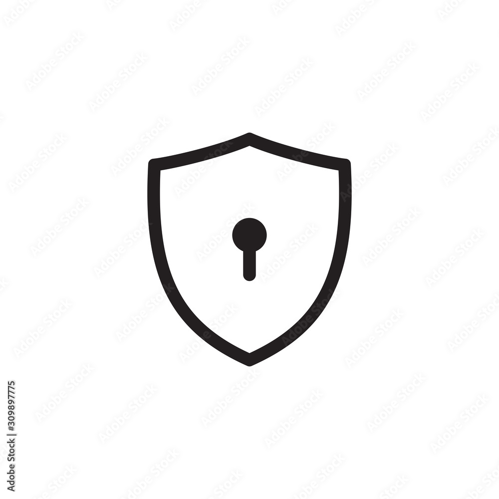 Shield with key hole icon symbol vector illustration Shield with key hole icon symbol vector illustration