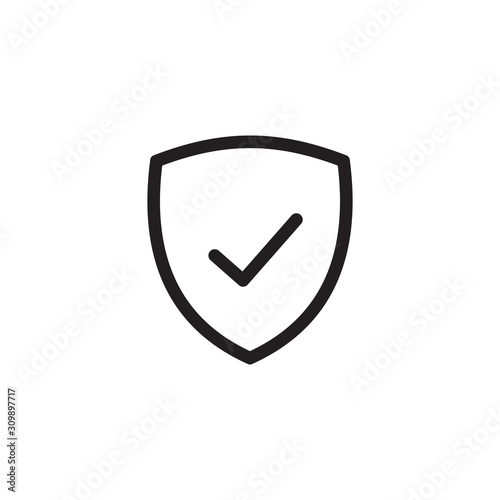 Free Download Shield with checkmark icon symbol vector illustration - GFXLoad