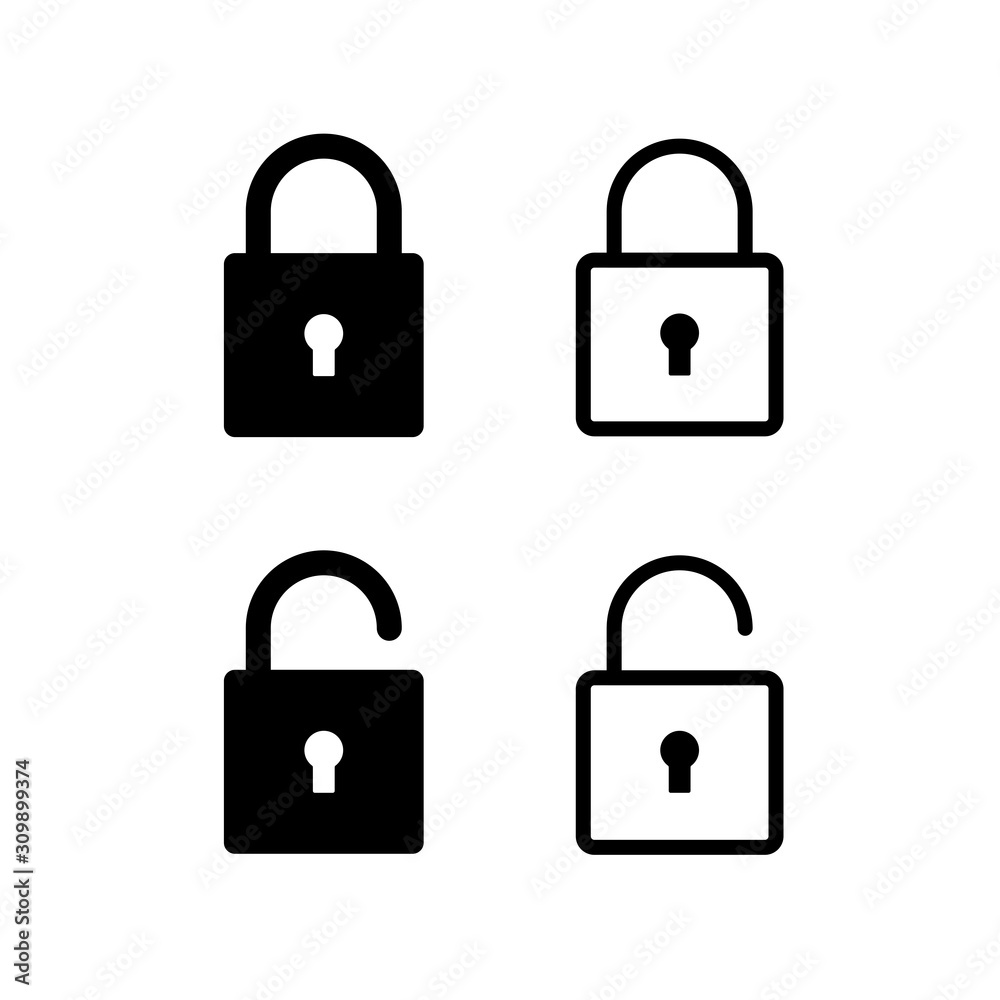 lock, set, vector, icon, open, closed.icon; lock; set; key; lock, set, vector, icon, open, closed.icon; lock; set; key;